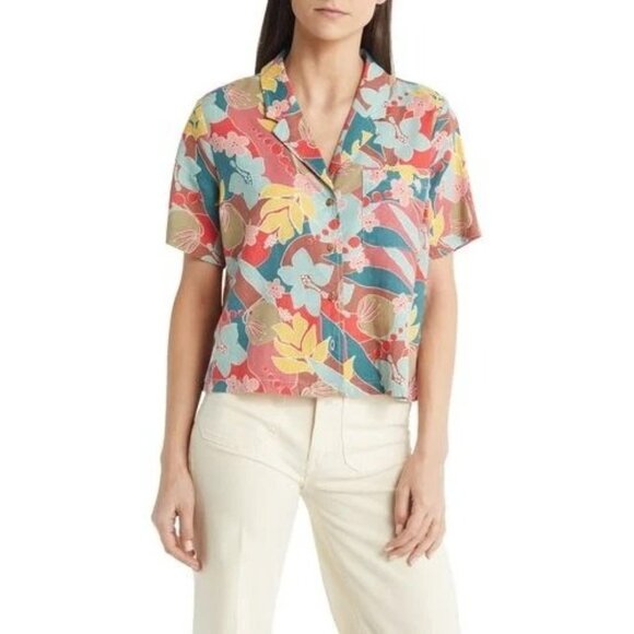 Marine Layer Colorful Floral Button Down Shirt - Picture 11 of 15